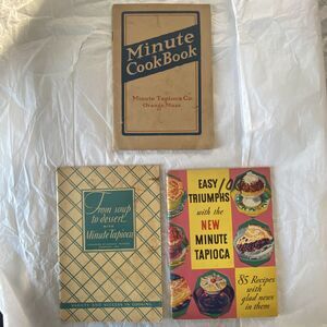 Minute Tapioca Recipe Cookbooks 1915 1928 1934